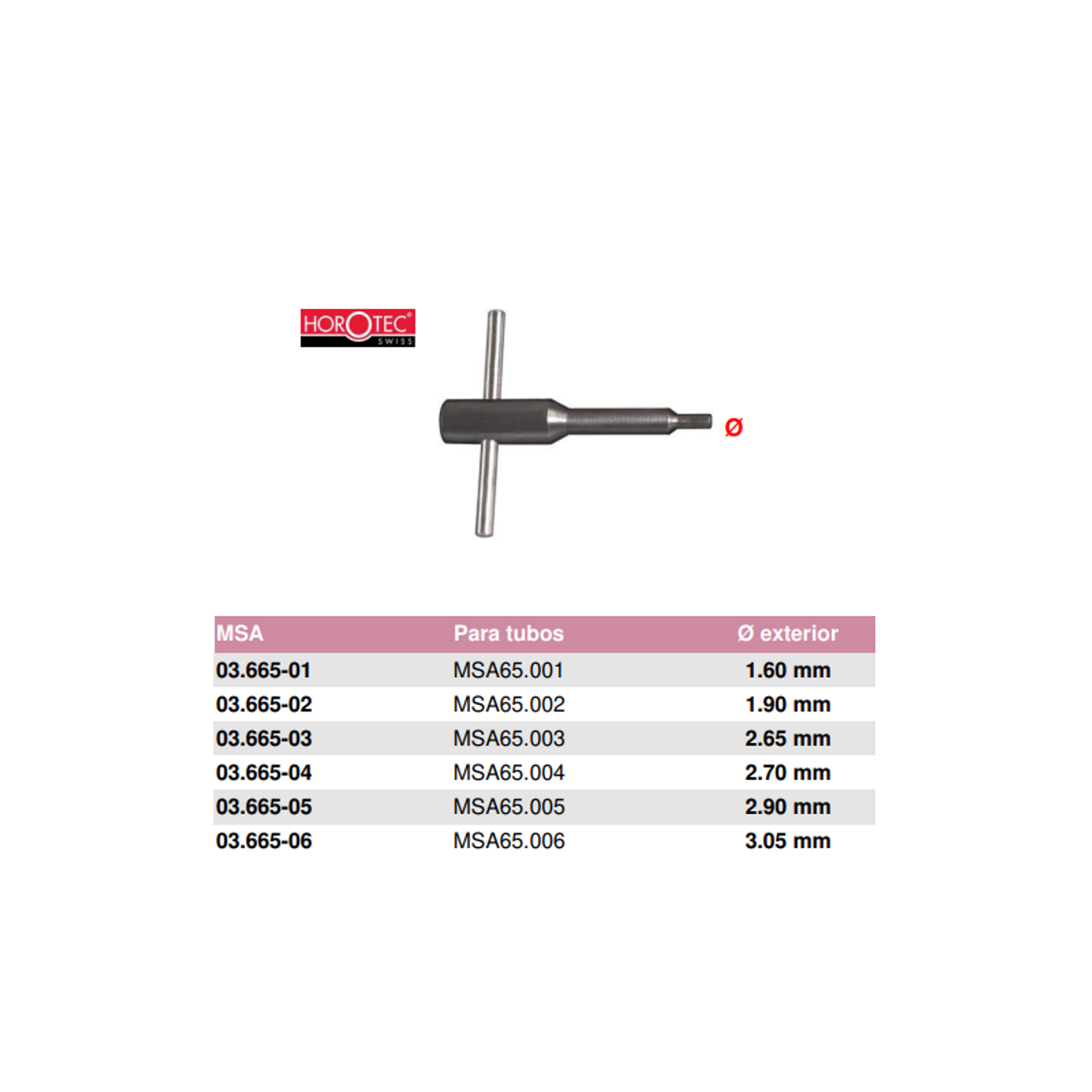 HOROTEC® 03.665-01 Case Tube Installer Tool Fits Rolex 24-6000 Old Model