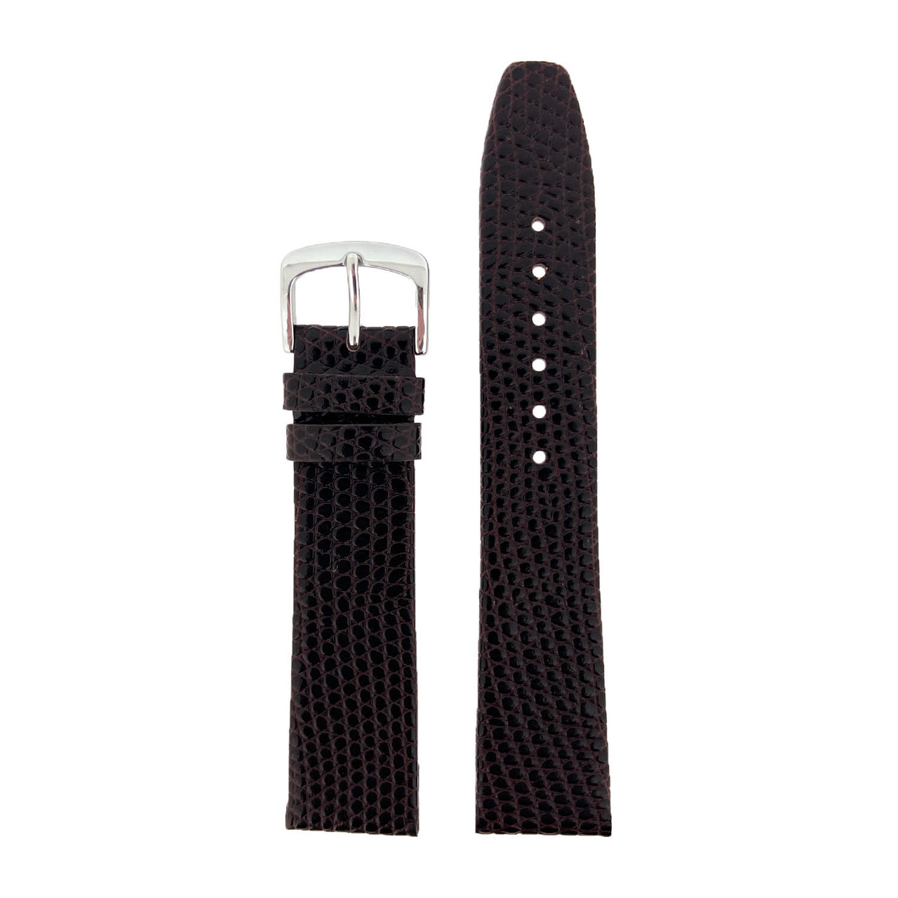 Watch Band Brown Leather Lizard Grain 12mm - 20mm