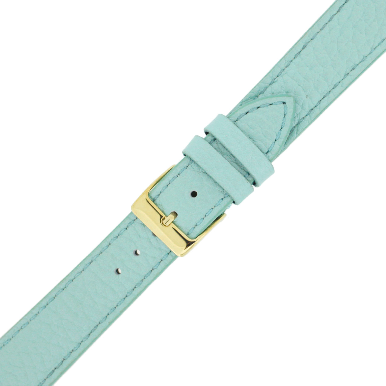 Watch Band Turquoise Blue Metallic Leather Watch Band Quick Release Springs 12mm-20mm