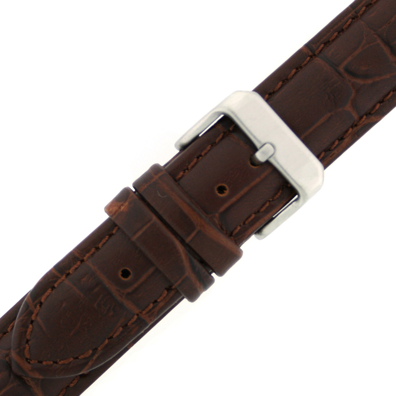 Extra Long Watch Band in Brown - Buckle View