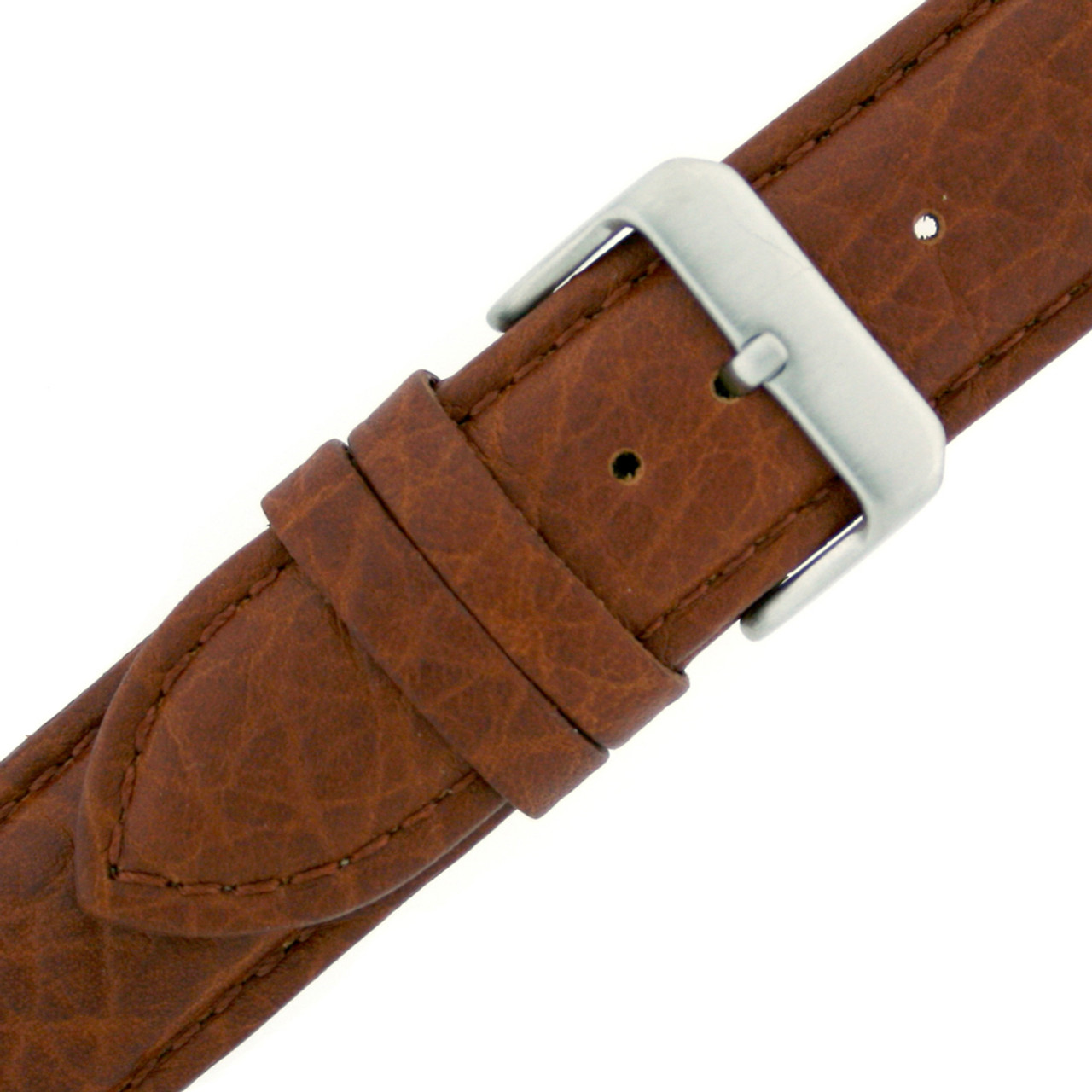 Extra Long Watch Band in Honey Brown - buckle view