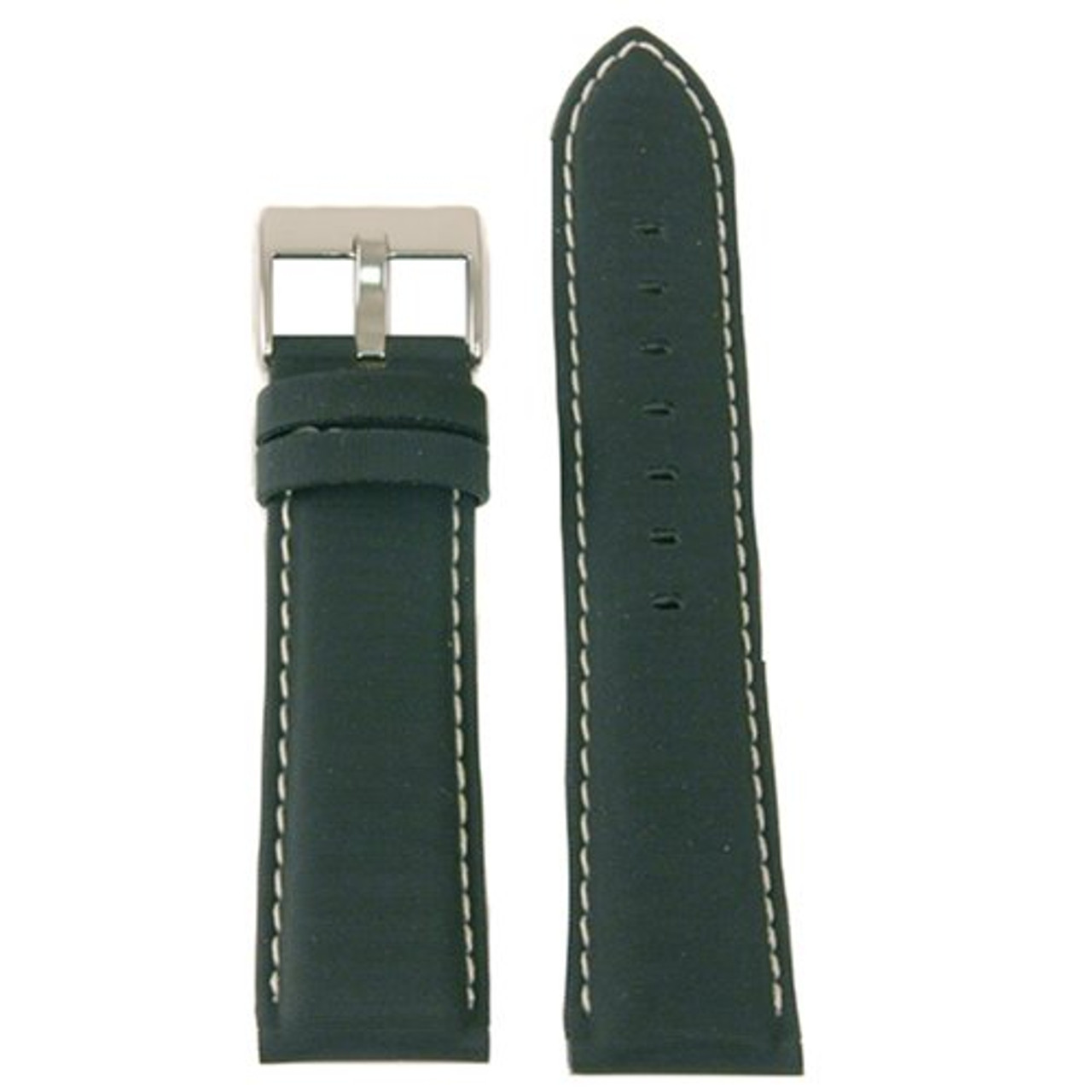 Black Nylon Watch Band by Tech Swiss - Top View - Main