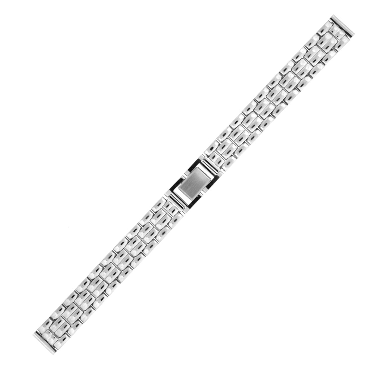 Watch Band Link Stainless Steel Fold Over Clasp Ladies 12