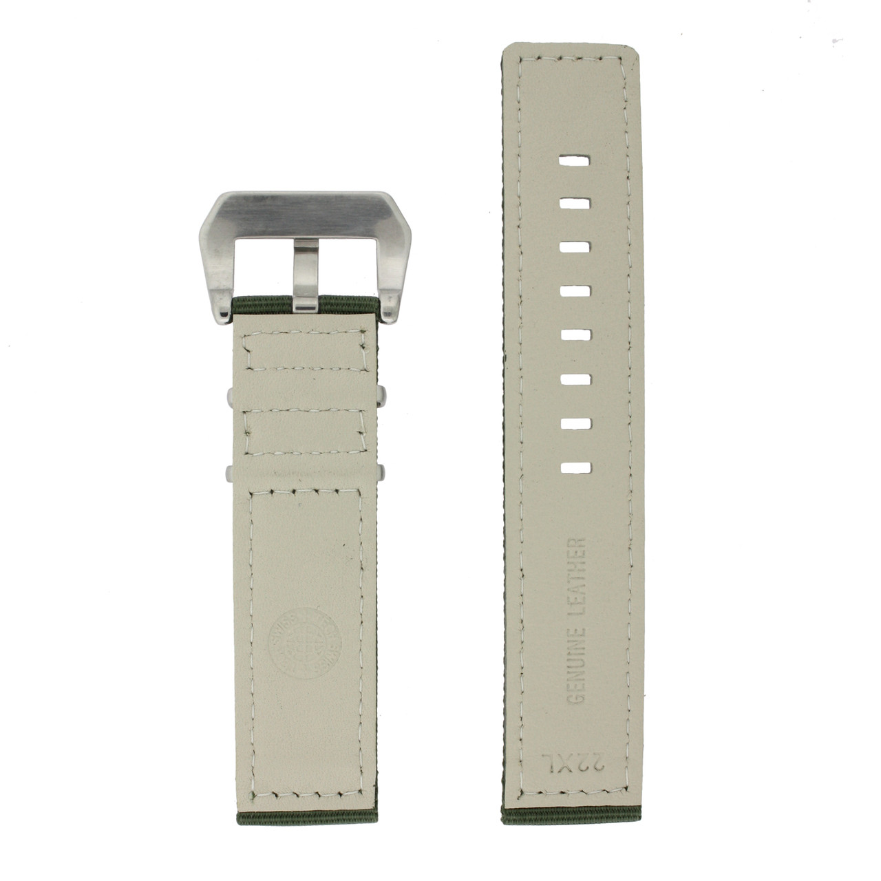 Nylon Watch Band in Army Green - Bottom View - Main