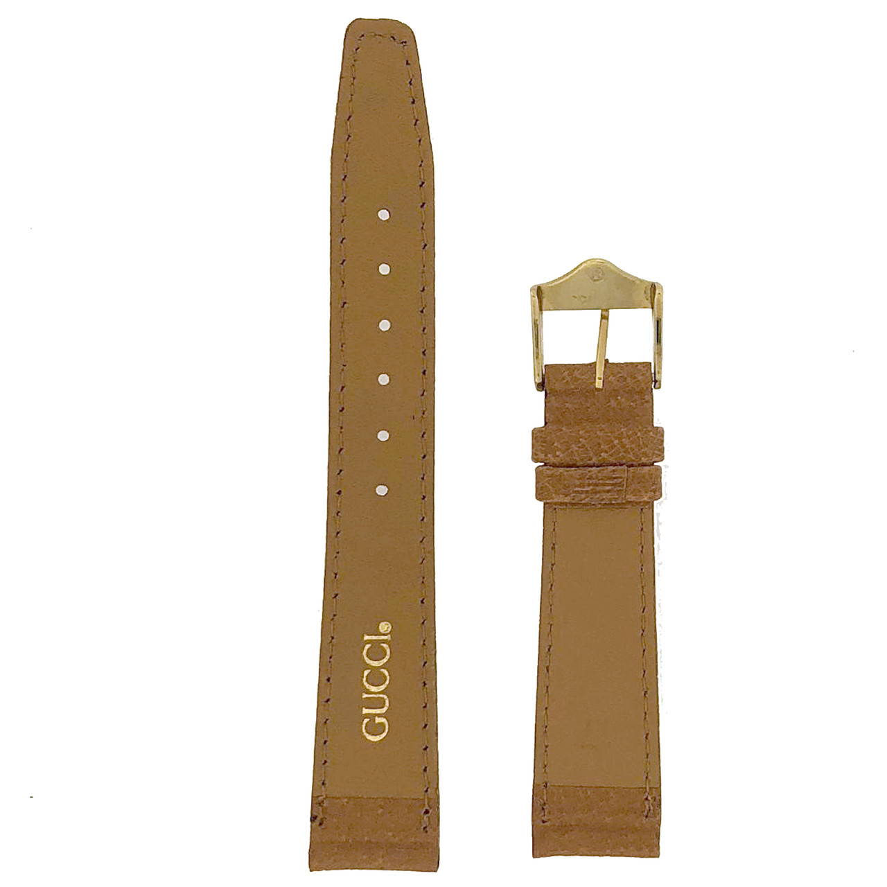 Genuine GUCCI Watch Band 2600M 3000M 3800M 7600M 8000M in 17mm Tan  Replacement Strap