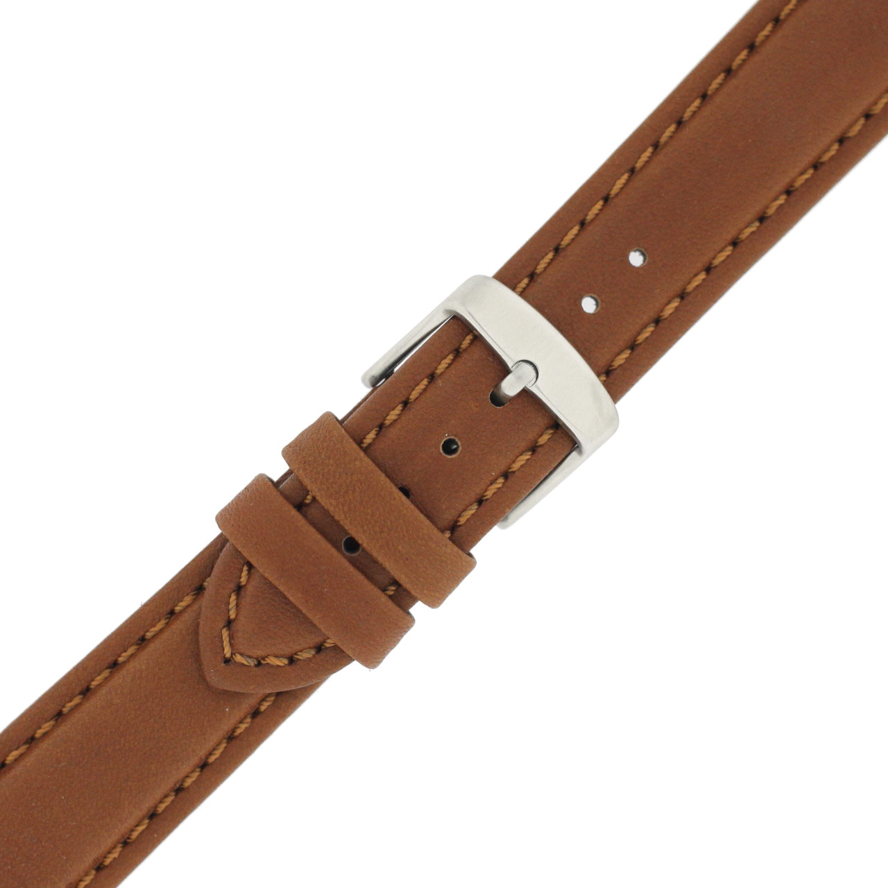 Leather Waterproof Sports Watch Band in Brown - Main