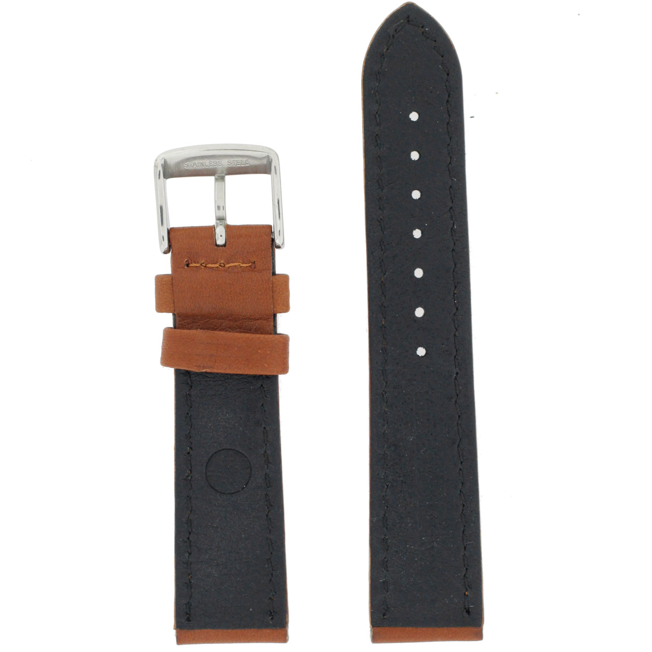 Leather Waterproof Sports Watch Band in Brown