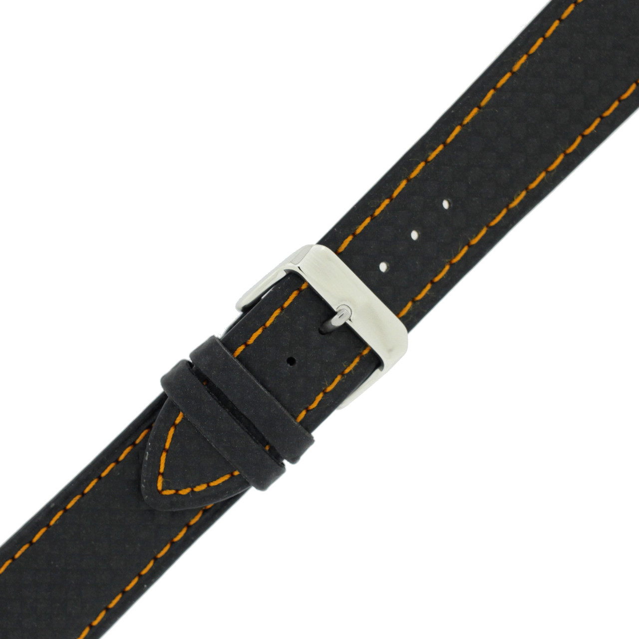 Carbon Fiber style leather watch band