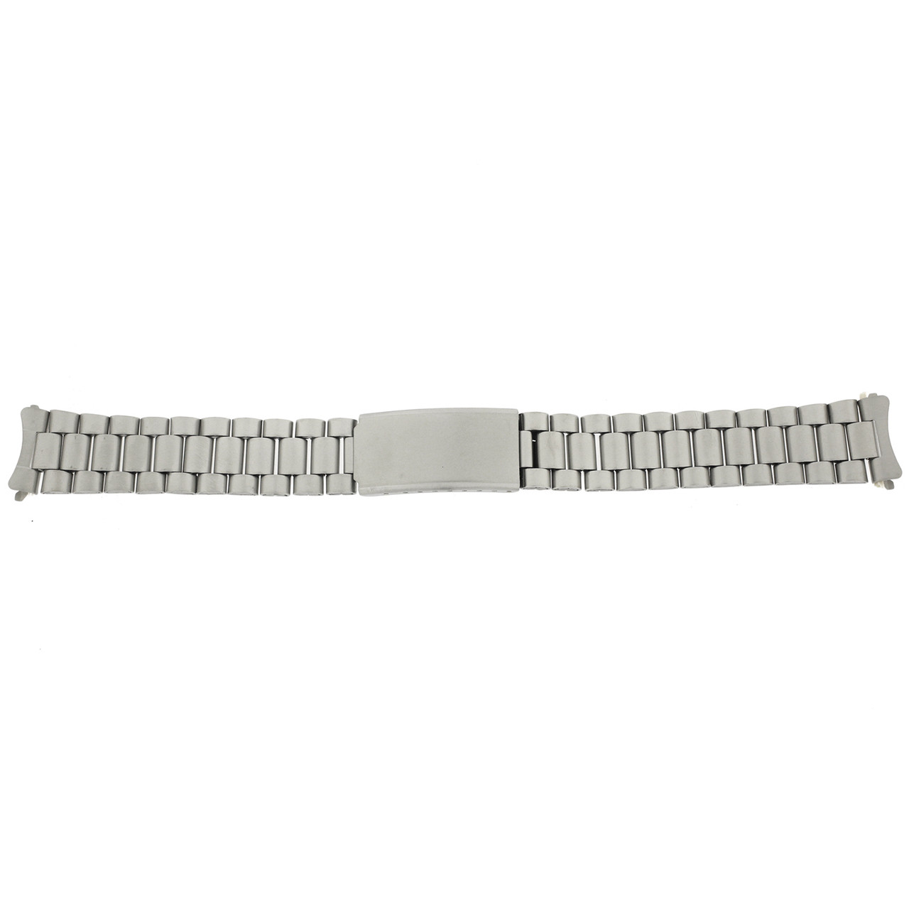 Watch Band Metal Stainless Steel Matte Finish Curved 18mm - Main