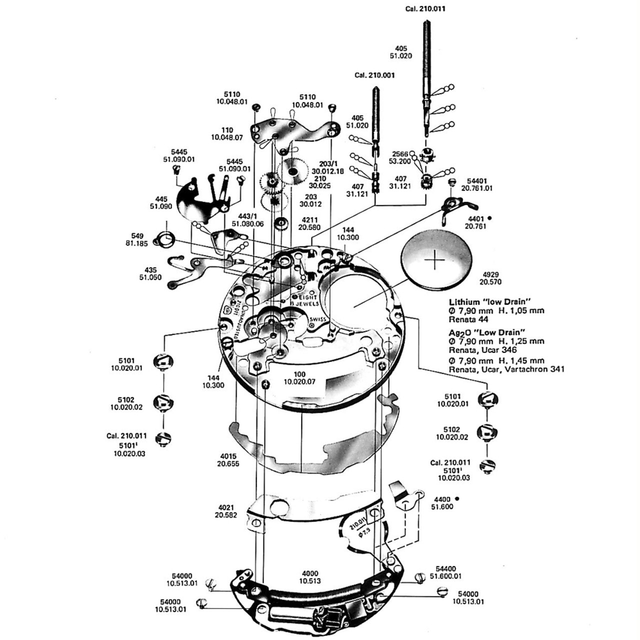 ETA 210.001 445 Setting Lever Jumper Original