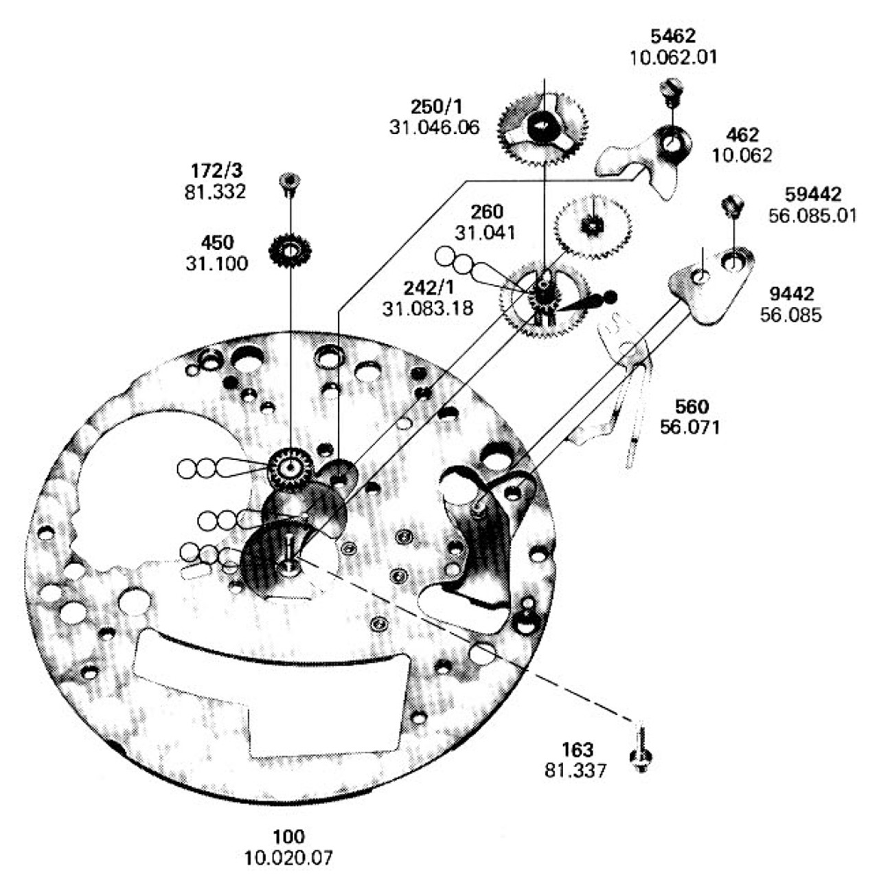 ETA 210.001 445 Setting Lever Jumper Original