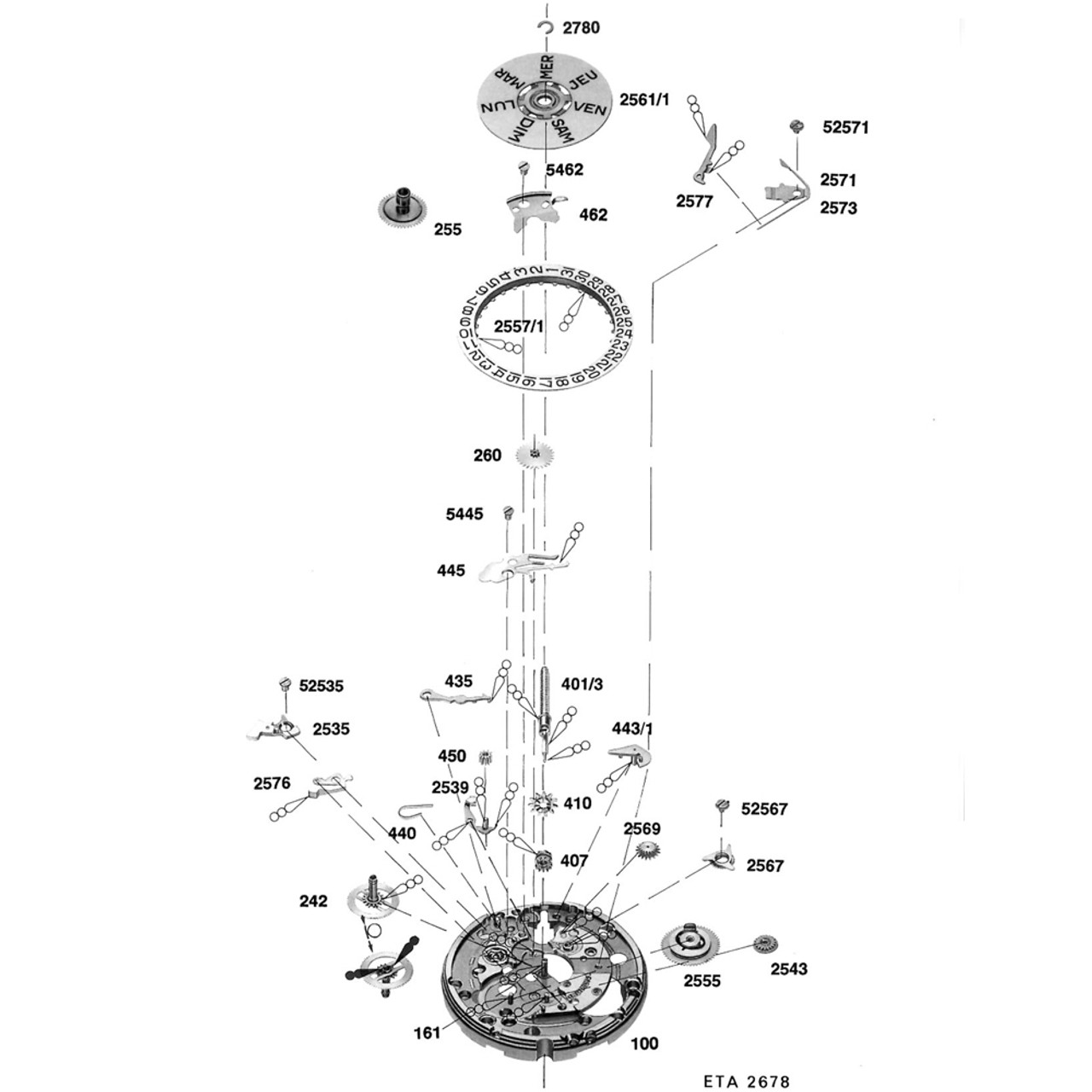 ETA 2678 445 Setting Lever Jumper Original