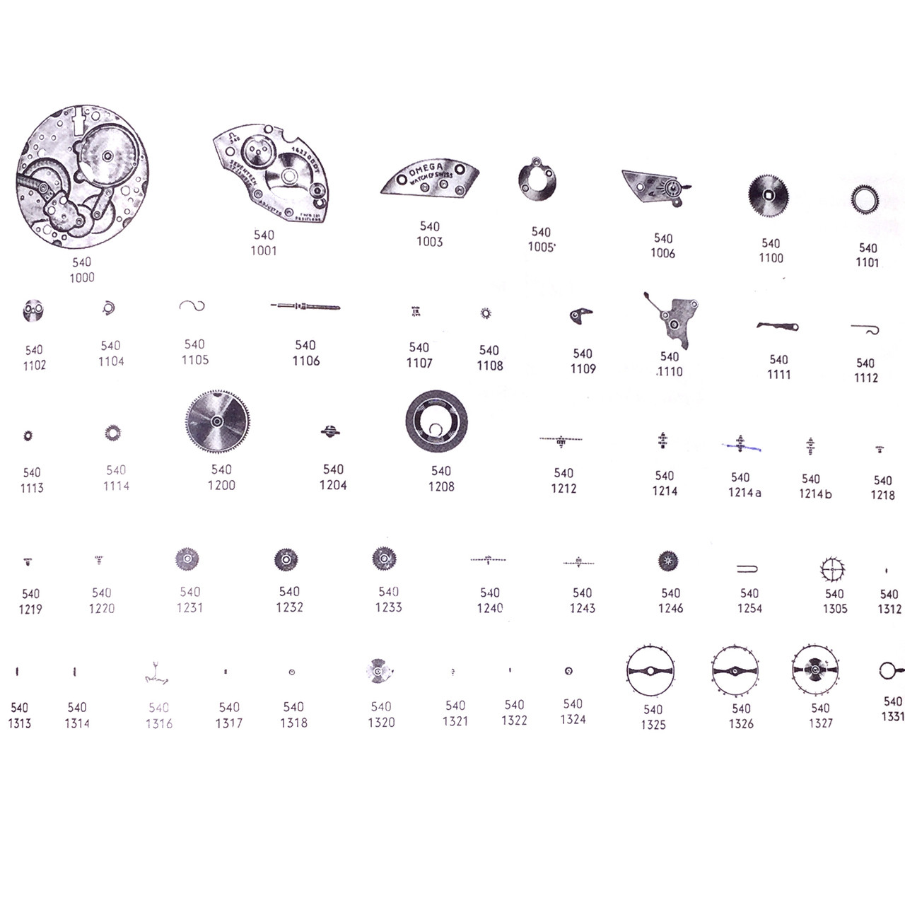 Original Omega Balance With Hairspring Regulated Caliber 540