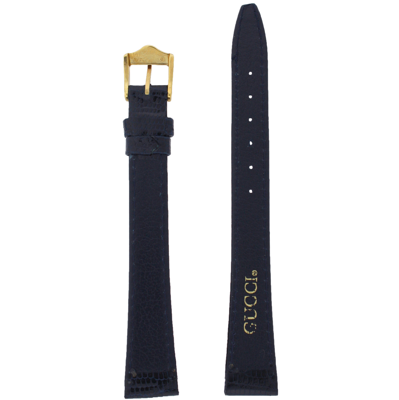 GUCCI Watch Band 13mm 3800L 2200L 3000L Blue Lizard Replacement Strap