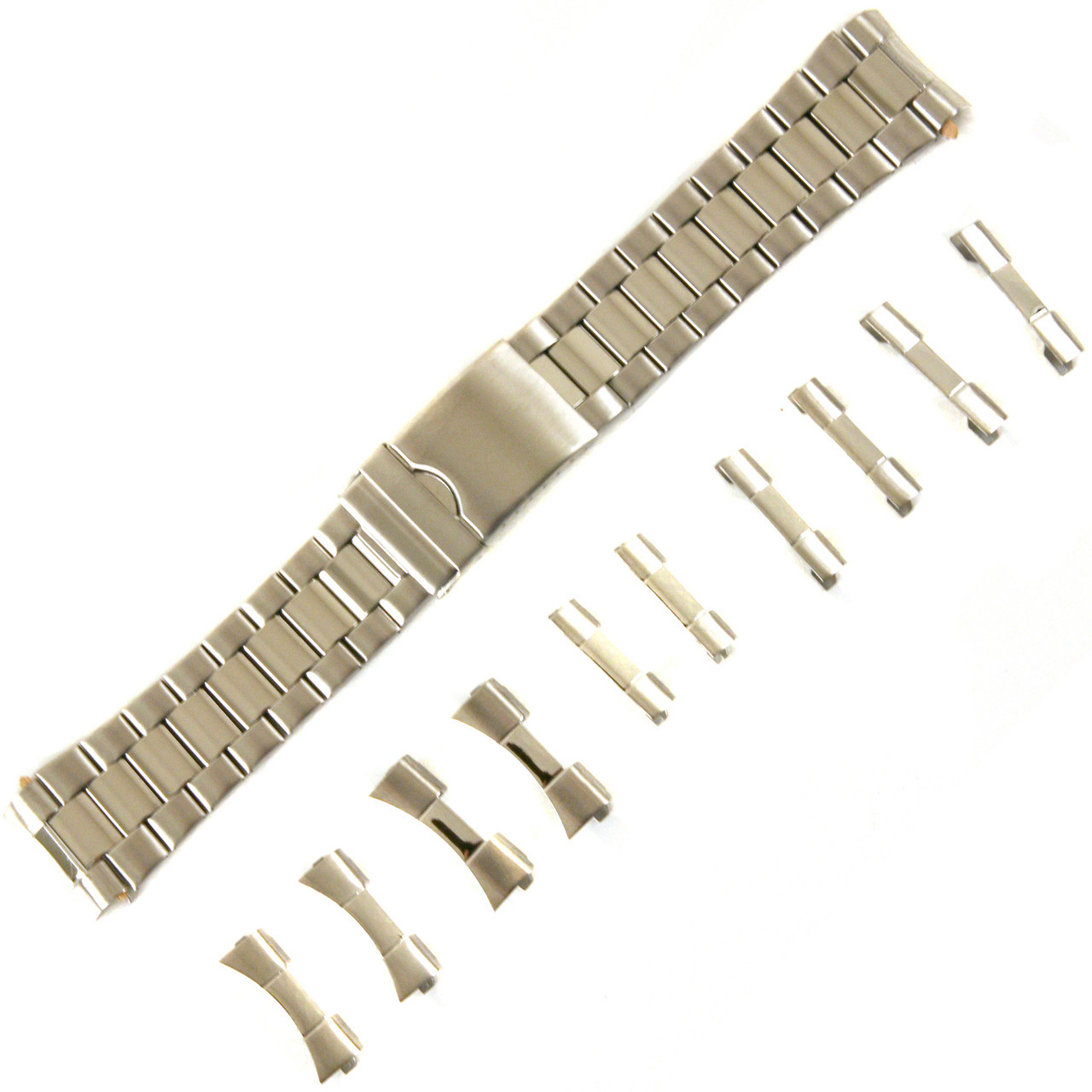 Watch Band Stainless Steel Metal Fits 22mm-26mm 5 Sets of End Pieces