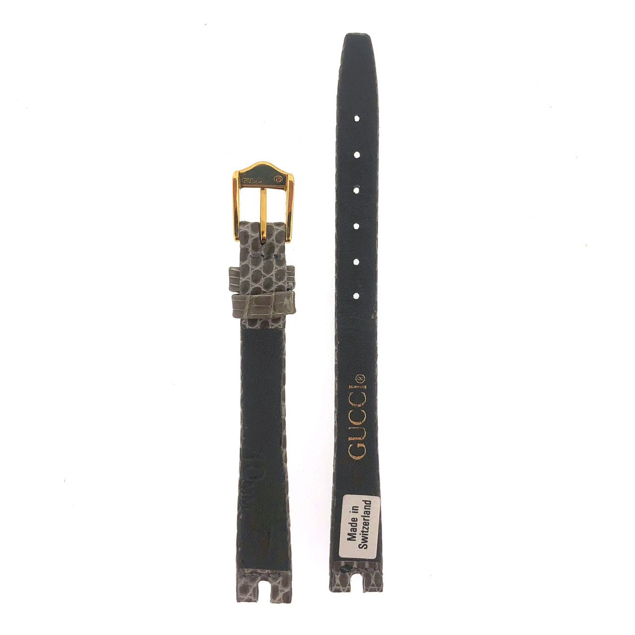 Genuine GUCCI Watch Band 10mm Grey Model 2000L Replacement Strap