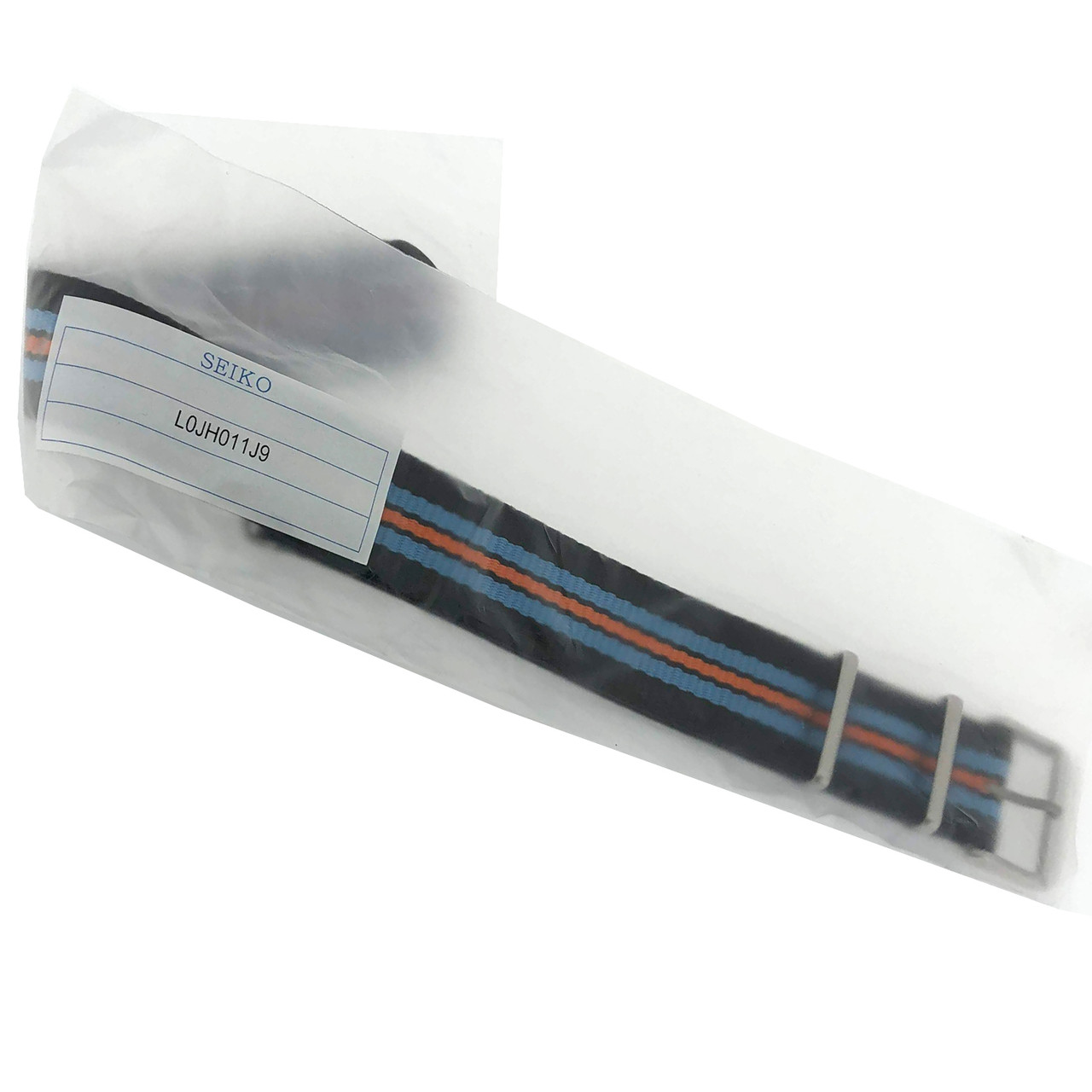 SEIKO SSC667 Watch Band Strap Blue Orange Canvas with Pins