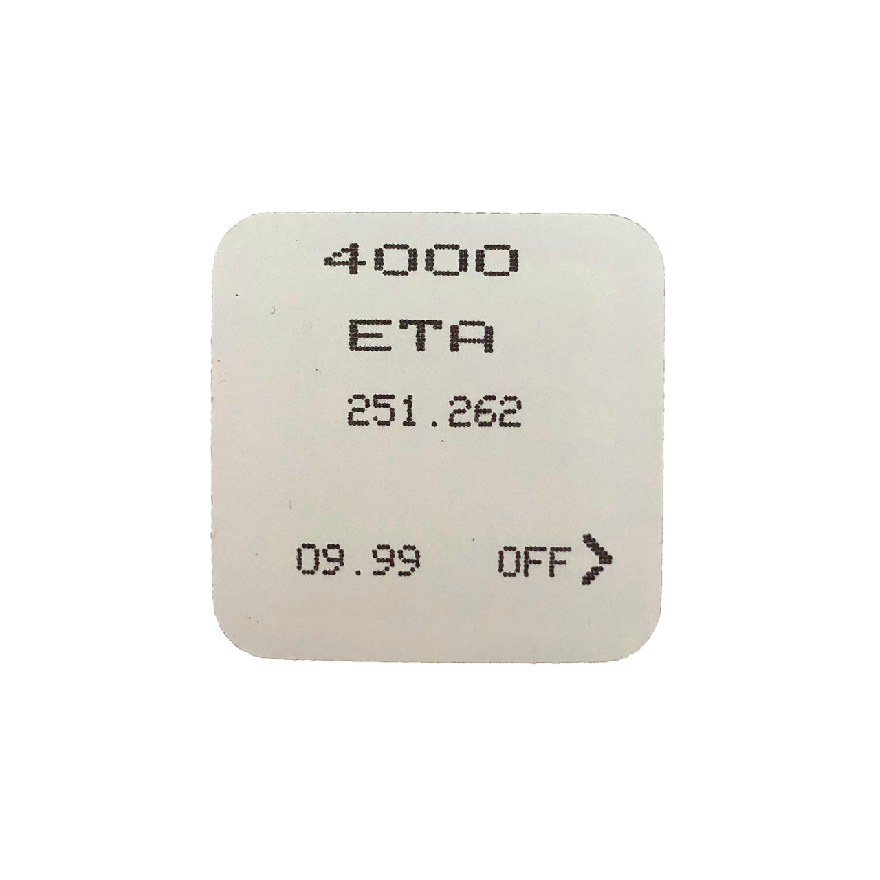 ETA 251.262 N.O.S. Circuit / Module Watch Movement Part 4000