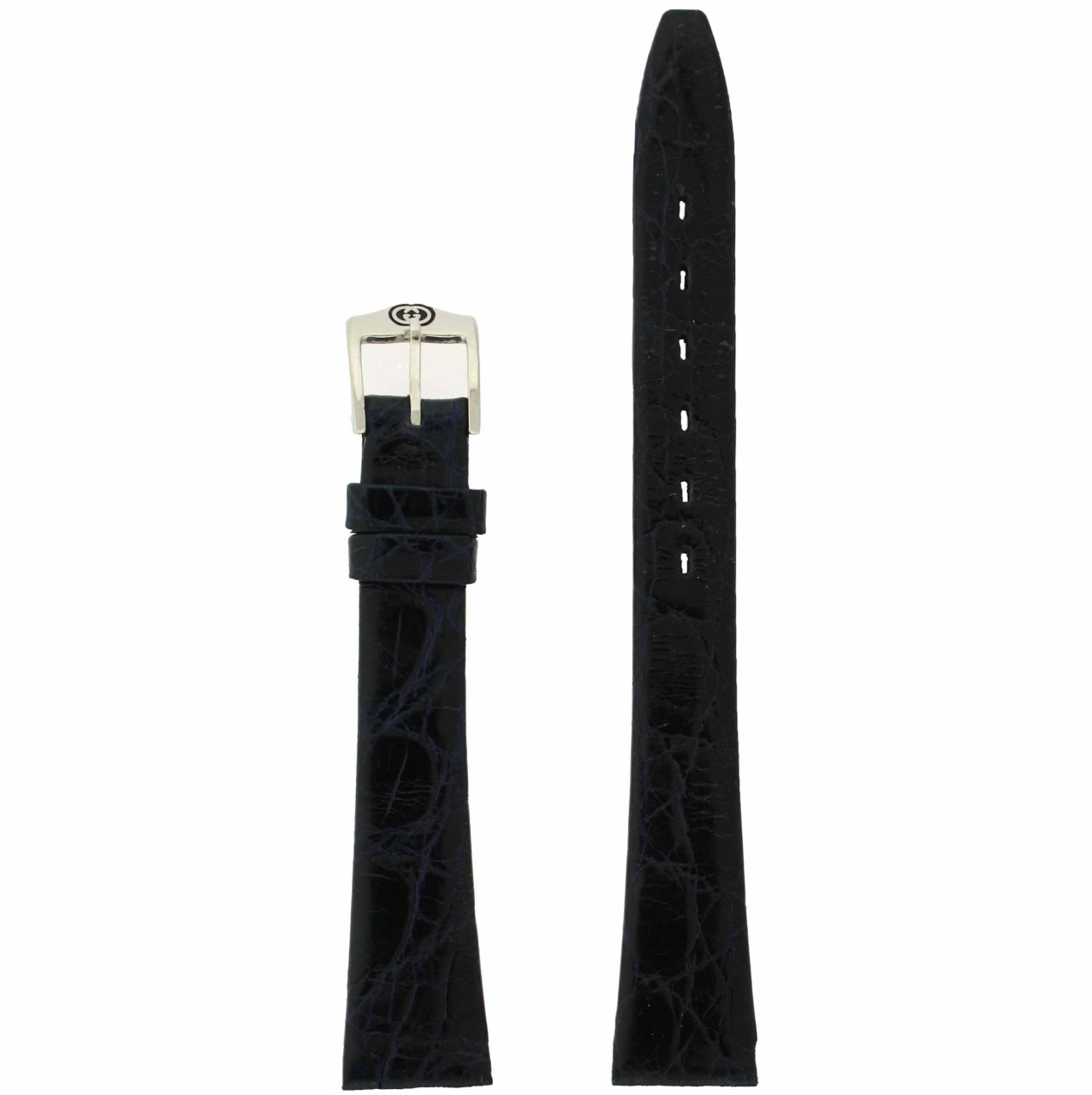 Gucci 4200L Sterling Black Watch Band Crocodile 15mm