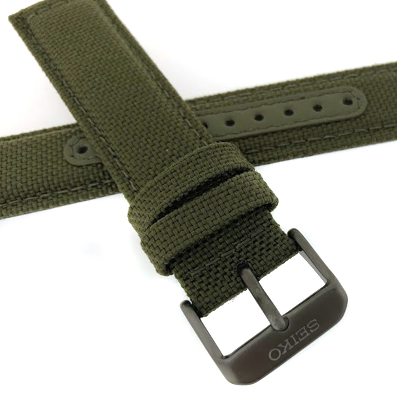 Seiko SSC293 SSC295 Green Strap Watch Bands Watchmaterial