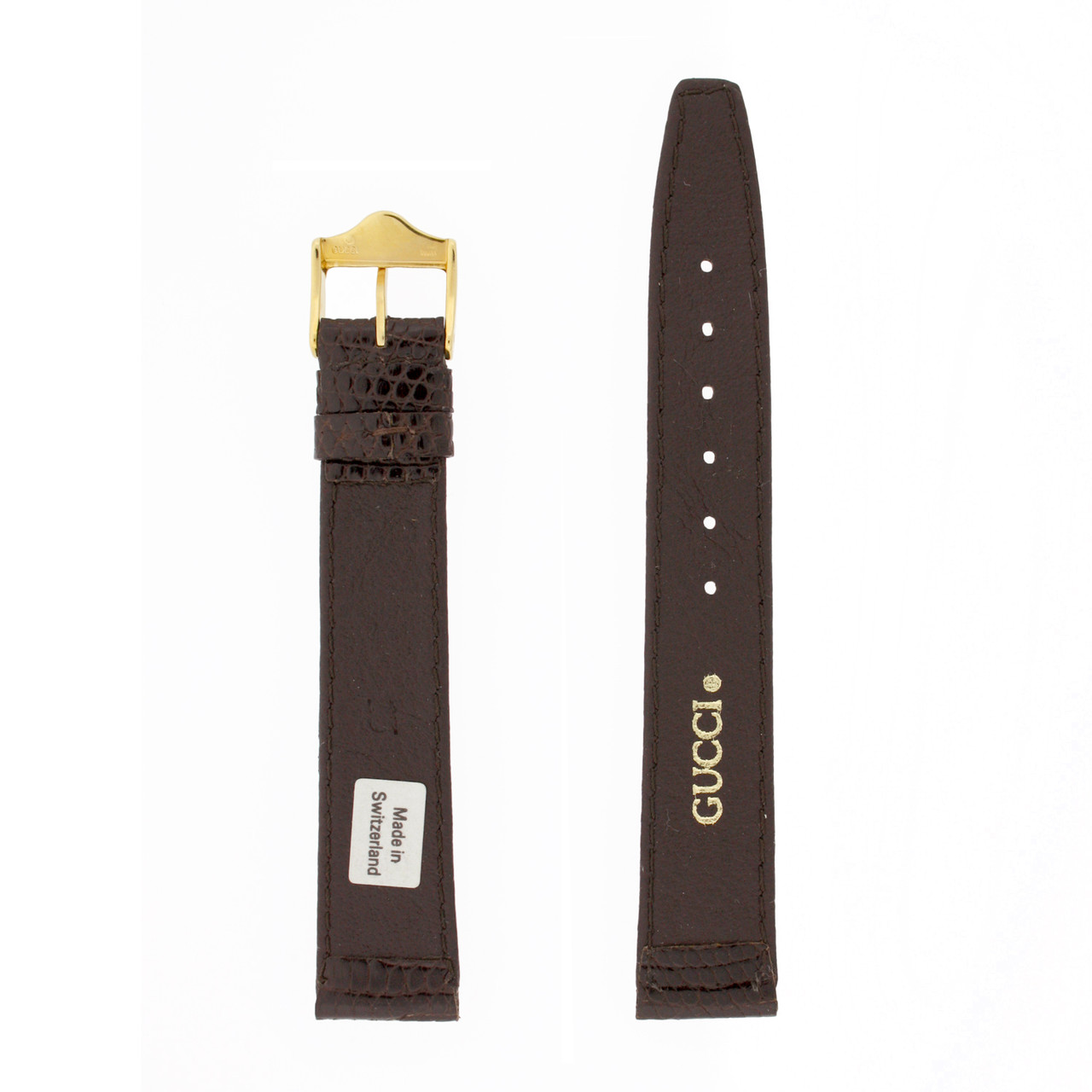 Gucci Band Brown Lizard 17mm Watch Strap fits 2200M 3000M 7600M