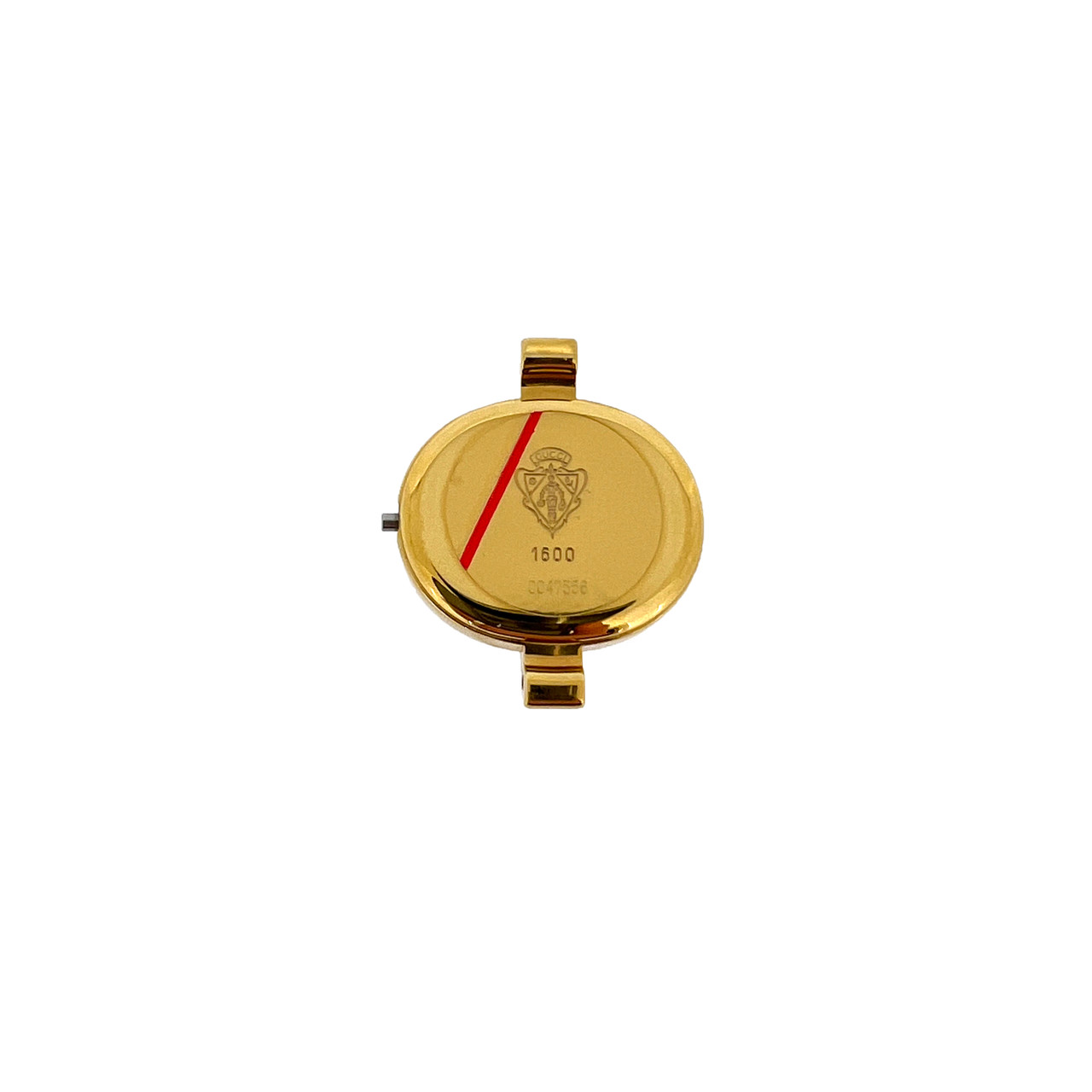 Gucci Case Crystal Back Watch 1600L Ladies Gold-Tone  