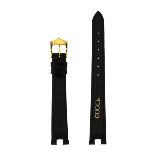 Gucci Watch Band Black Lizard 13mm Cut Strap fits 3400L 2500L Ladies