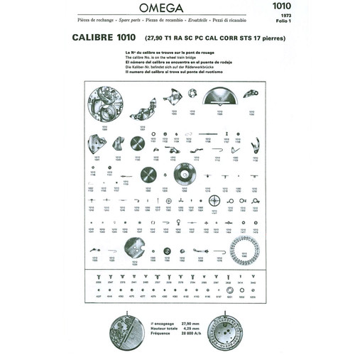 Omega 1010 parts list