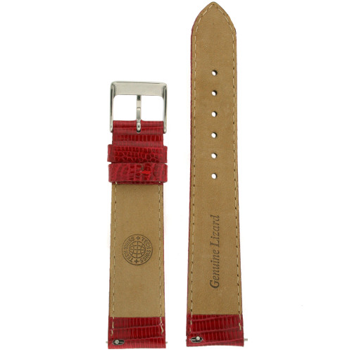 Watch Band Genuine Lizard Leather Strap  Red - Main