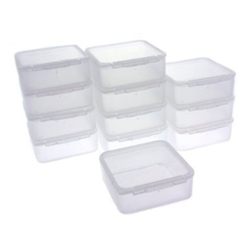 12 Storage Square Clear Container for Small Items Organizer 1.5 inches Square - Main