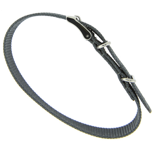 Watch Band Nylon One Piece Sport Strap Grey Stainless Buckle 20mm - Main