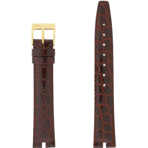 GUCCI Watch Band 16mm Black Model 2000M Replacement Strap