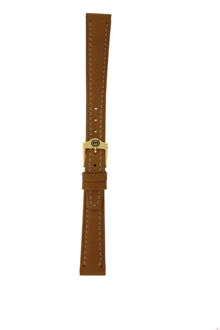 Gucci Watch Band 13mm Tan with White Stitching Fits Ladies 2200L 3000L 3800L