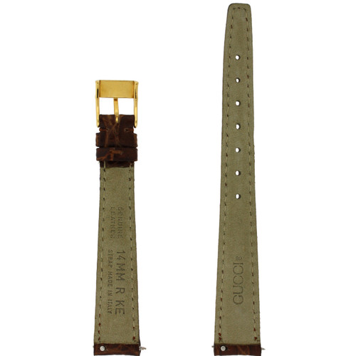 Gucci Watch Strap 14mm Tan Genuine Leather 2600L - Main