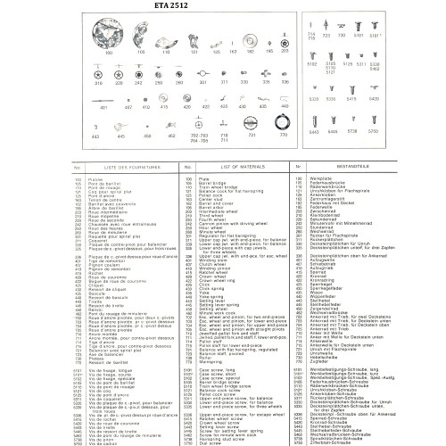 ETA 2510 2512 Center Wheel