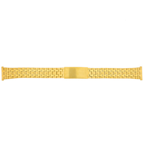 16mm Watch Band Link Metal Gold-Tone Ladies Straight Ends Replacement Bracelet 16mm Watch Band Link Metal Gold-Tone Ladies Straight Ends Replacement Bracelet