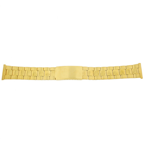 Watch Band Oyster Style Link Metal Gold-Tone Straight End - Main