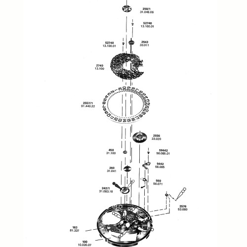 ETA 210.001 462 Minute Train Wheel Original