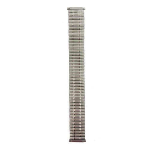 XL Mens Stretch Watch Band Expandable Extra Long Silver Tone Matte 17 - 22mm
