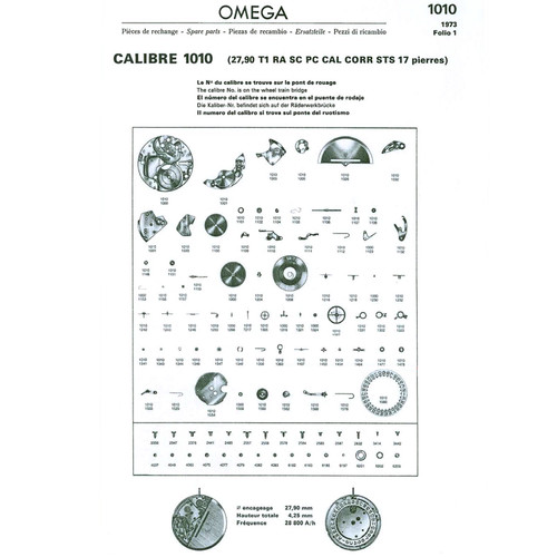 Omega 1010 Presure Spring For Setting Lever Part 1132