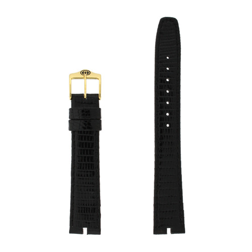GUCCI Watch Band 16mm Black Model 2000M Replacement Strap