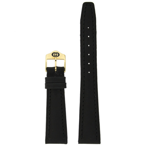 Gucci Watch Band Models 8000L 3800L 8200L 16mm in Short Black Strap