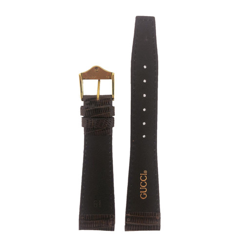 Genuine GUCCI Watch Band Model 19mm Brown Replacement Strap