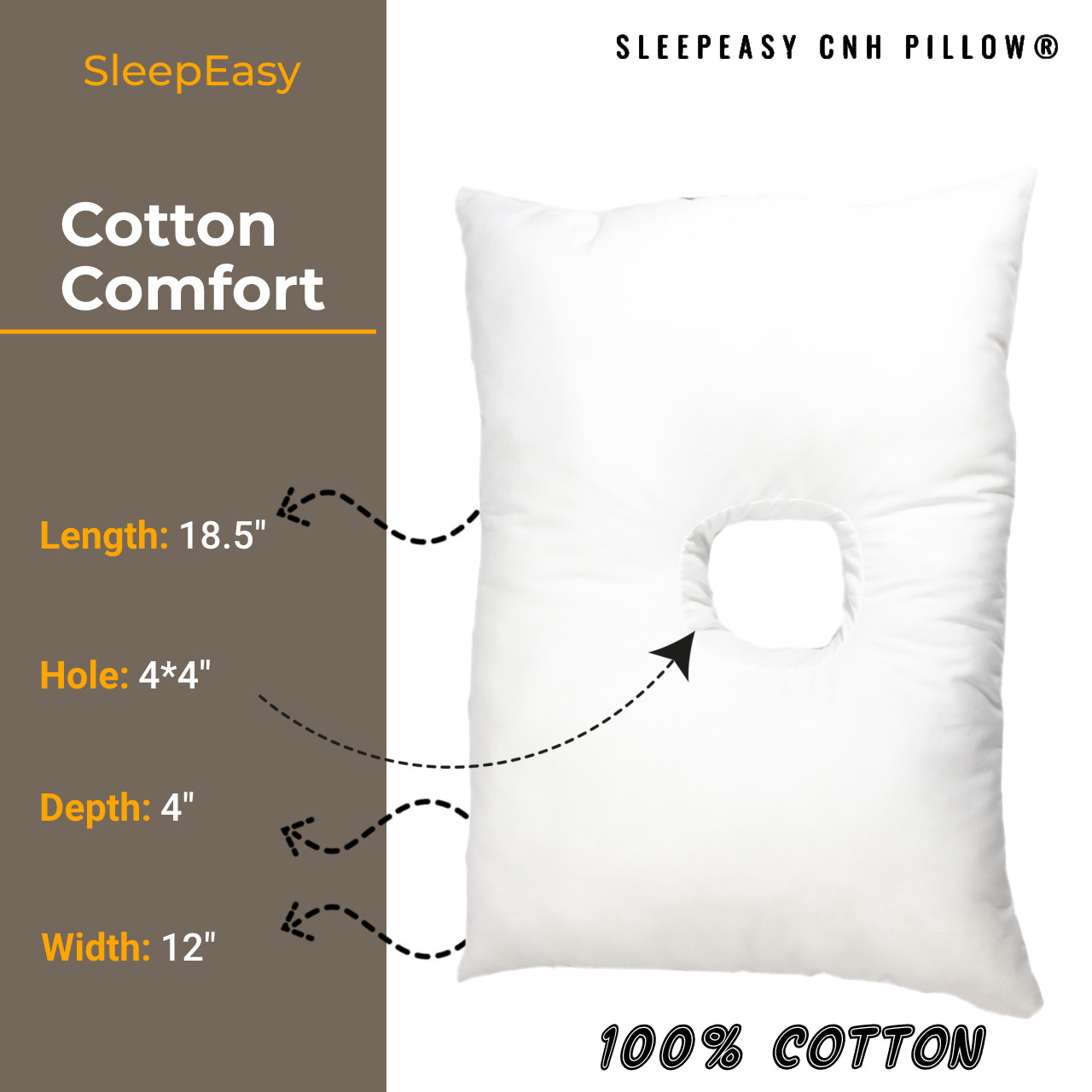 SleepEasy Cotton Comfort CNH Pillow®