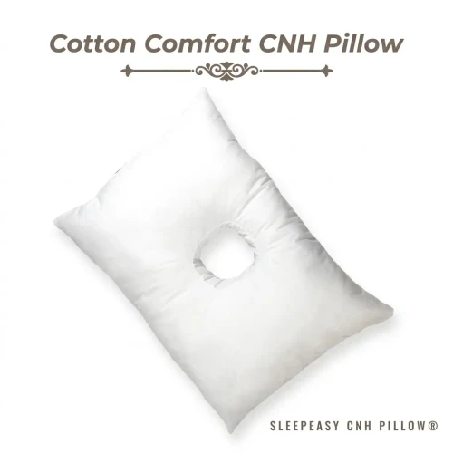 SleepEasy cotton comfort CNH pillow with ear hole for pain-free side sleeping