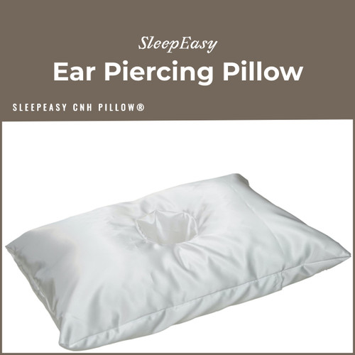 SleepEasy CNH ear piercing pillow shape and 4 by 4 inch center hole