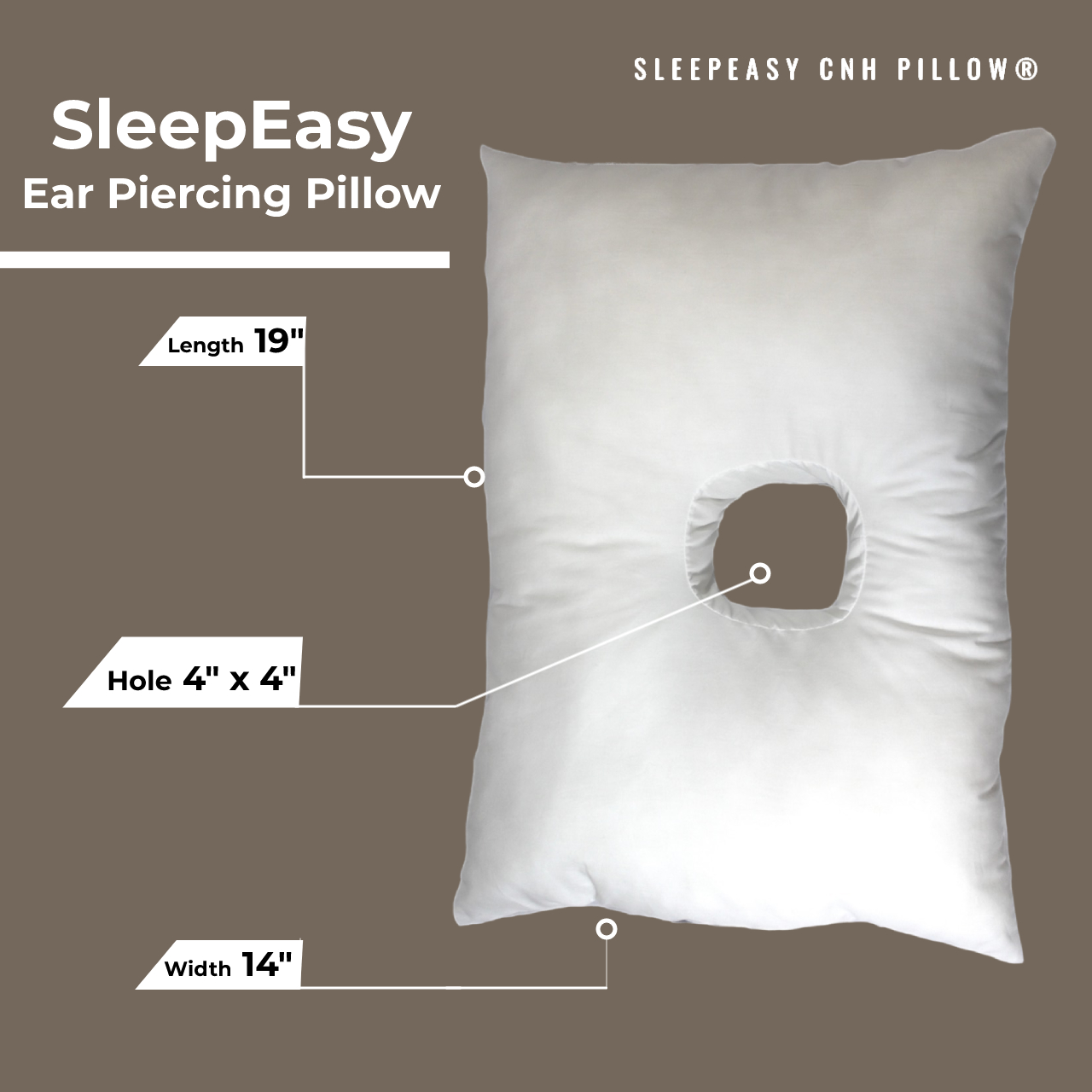 sleepeasy ear piercing pillow