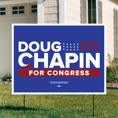Doug Chapin - Blue (24" x 18" Coroplast Yard Sign)