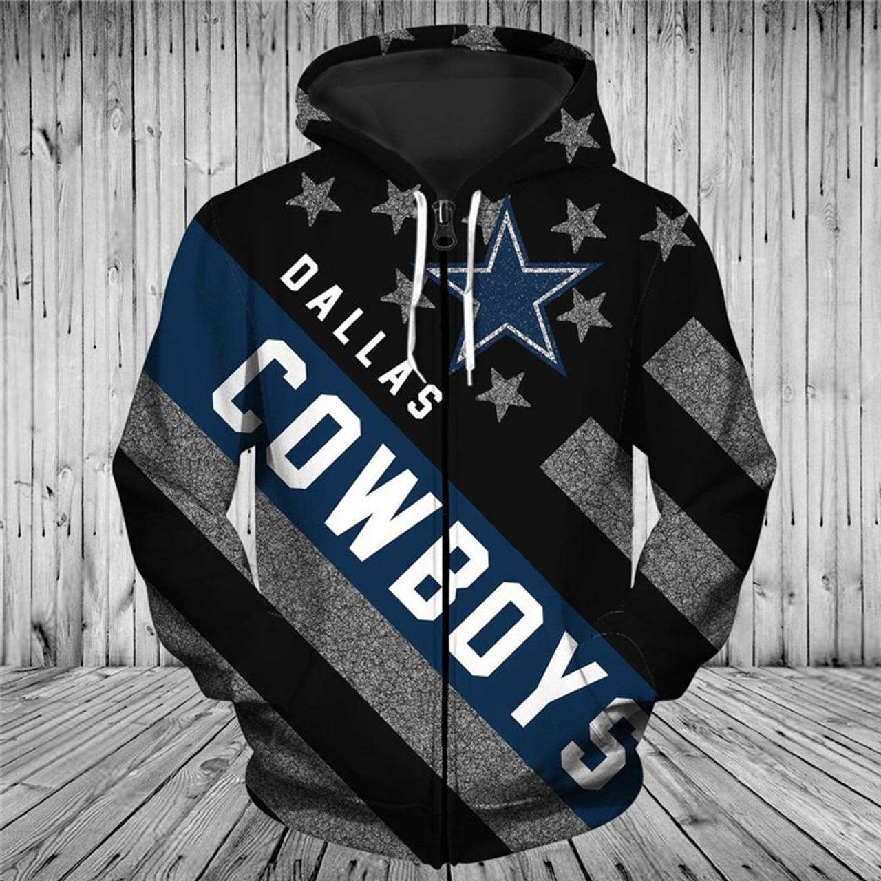 cowboys zipper hoodie