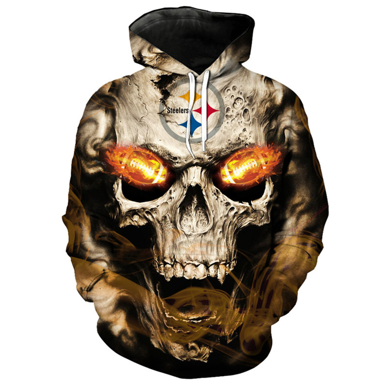 steelers skull hoodie